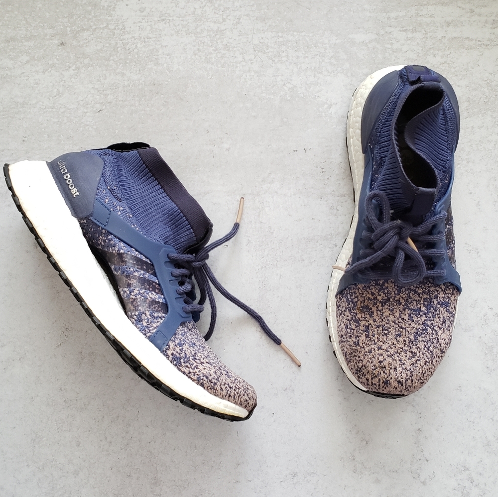 Adidas UltraBOOST X All Terrain Sock Shoes Sneakers Navy Blue SZ 7.5
